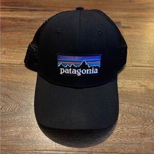 Patagonia Black and Blue Logo Cap